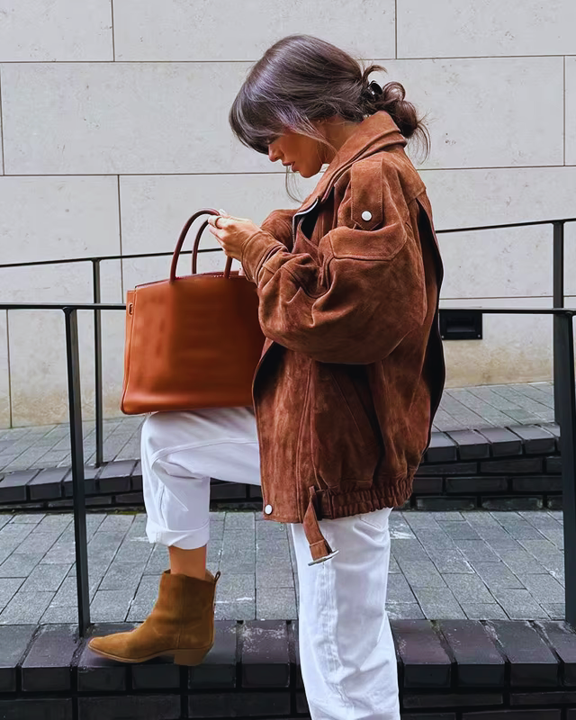 JEANNE™ | Veste en Daim Élégante