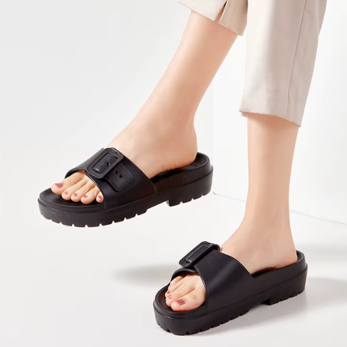 KELLIE™ | Mules Douces à Boucle