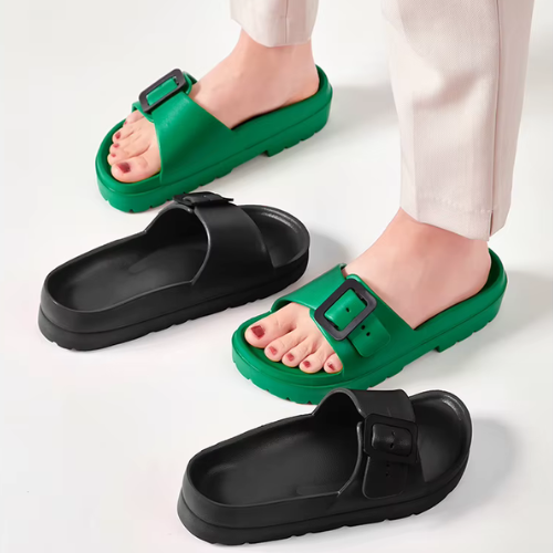 KELLIE™ | Mules Douces à Boucle