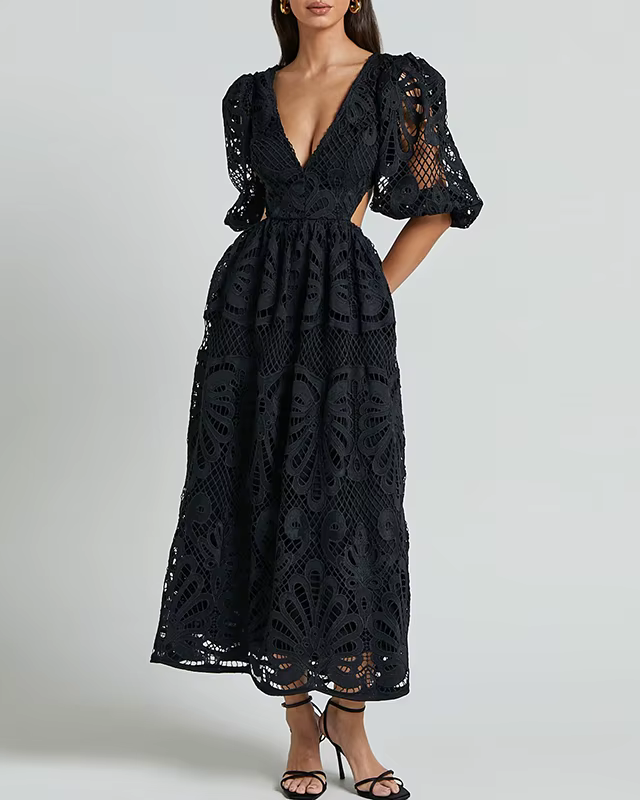 AXELLE™ | Robe A-ligne Dentelle