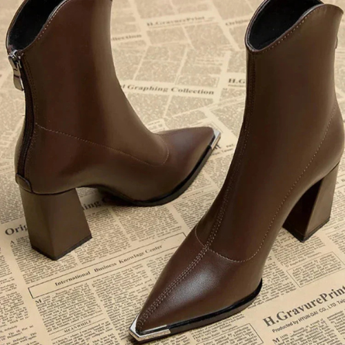 TOVA™ | Bottes à Pointe Chrome