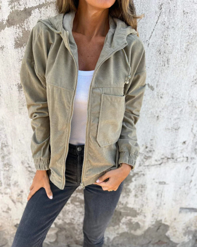 INES™ | Veste en Velours Côtelé