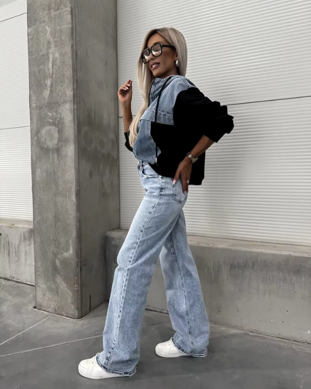 LAURA™ | Veste Hoodie Denim à Couches