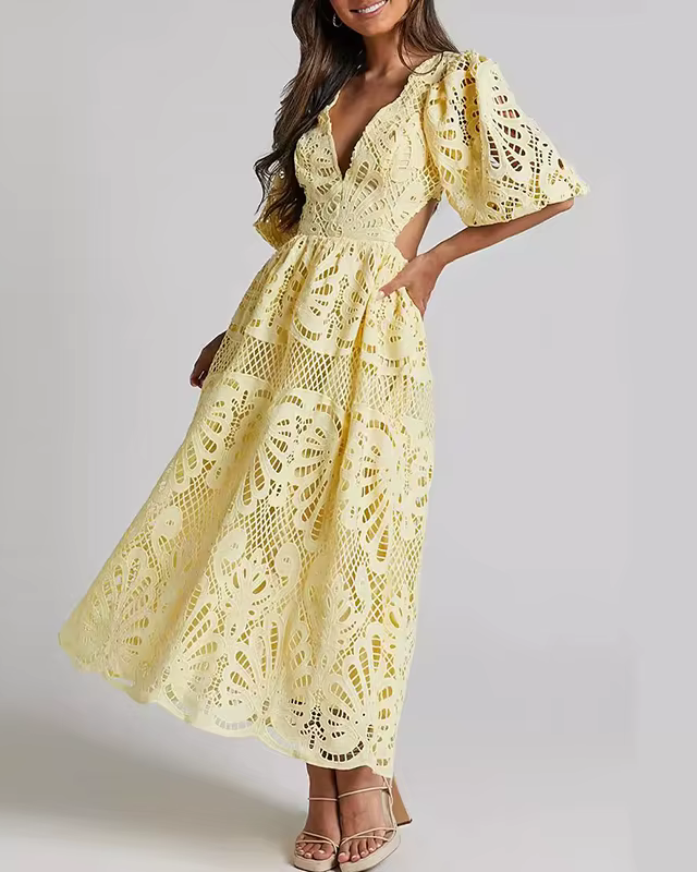 AXELLE™ | Robe A-ligne Dentelle