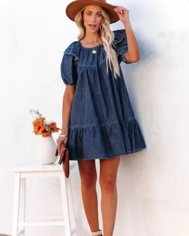 JENNY™ | Robe Décontractée en Denim