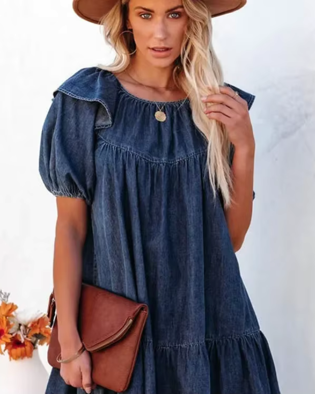 JENNY™ | Robe Décontractée en Denim