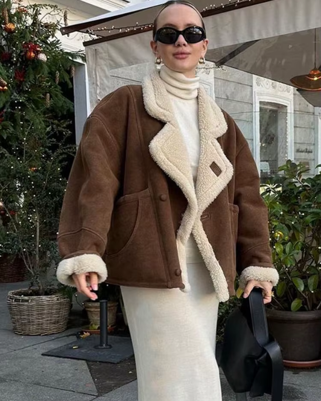 SOPHIE™ | Veste Chaude en Similicuir